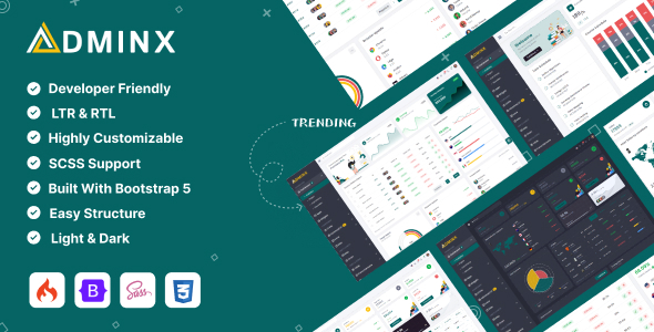 AdminX Codeigniter Admin Dashboard Template