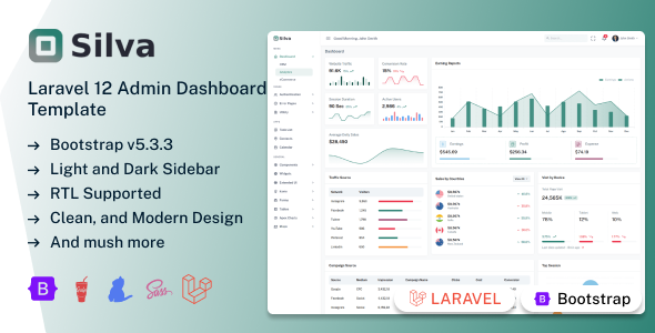 Silva – Laravel 12 Admin Dashboard Template 1.0.1