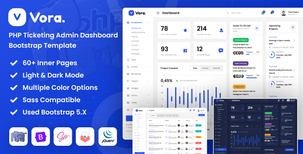 Vora – PHP Saas Admin Dashboard Bootstrap Template