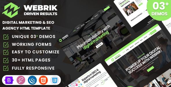 Webrik – Digital Marketing & SEO Agency HTML Template