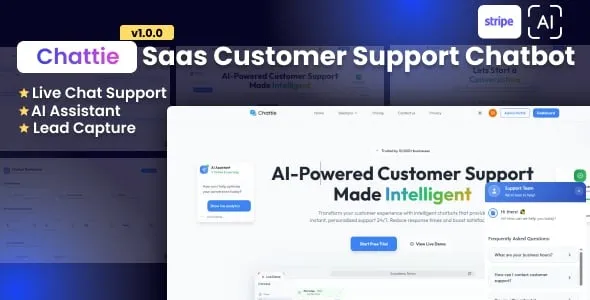 Chattie – Saas Customer Support Chatbot 1.3.3