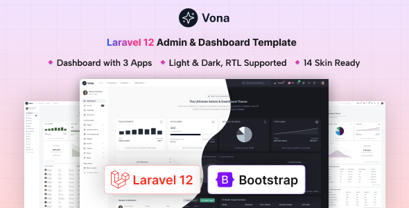 Vona – Laravel 12 Minimal Admin & Dashboard Template