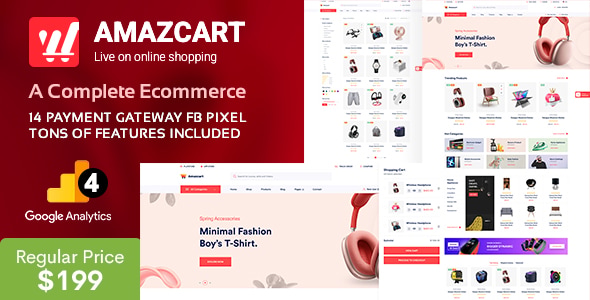 AmazCart – Laravel Ecommerce System CMS Multi-Vendor 5.1.4