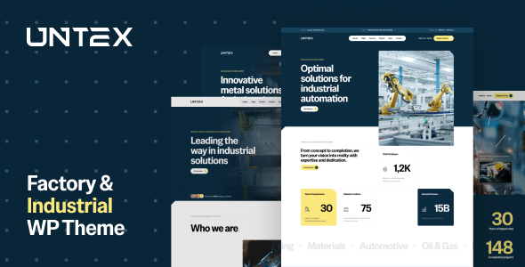 Untex – Factory & Industrial WordPress Theme