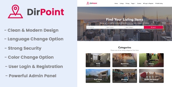 DirPoint – Ultimate Business Directory Listing CMS 3.3