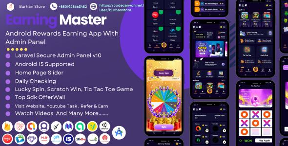 Earning Master – Android Rewards Earning App With Admin Panel