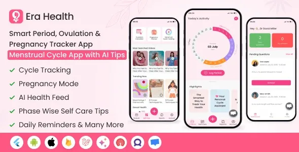 Era Health – Smart Period, Ovulation & Pregnancy Tracker App | Menstrual Cycle App with AI Tips 2.0