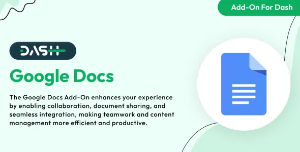 Google Docs – Dash SaaS Add-On