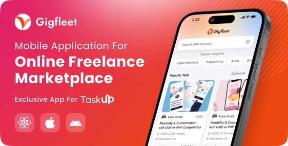 Gigfleet – Cross Platform React Native Mobile APP For Taskup