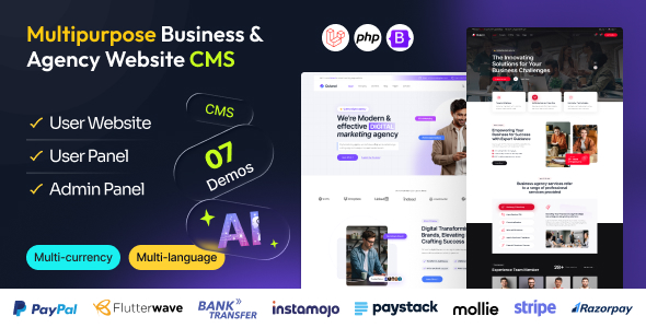 Quland – Multipurpose Business and Agency Laravel Website CMS