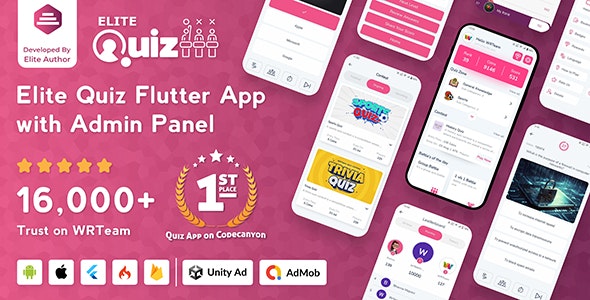 Elite Quiz – Trivia Quiz | Quiz Game – Flutter Full App + Admin Panel 2.3.6