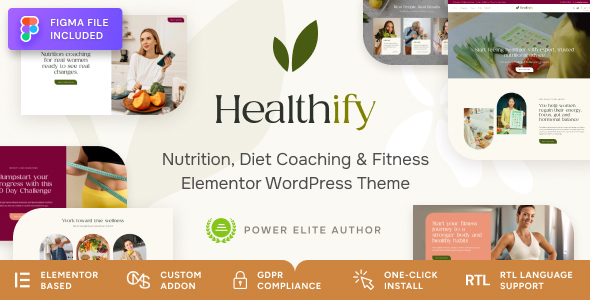 Healthify – Weight Loss Recipes, Fitness & Health Coaching WordPress Theme 1.2.1