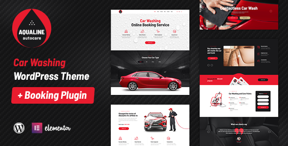 Aqualine – Car Washing Service with Booking System WordPress Theme 2.0