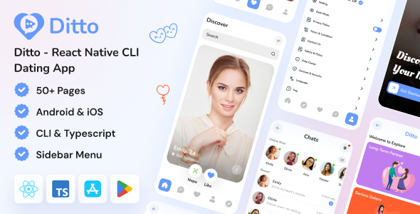 Ditto – React Native Dating Mobile App Template