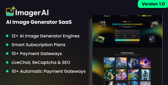 ImagerAI – AI Image Generator SaaS