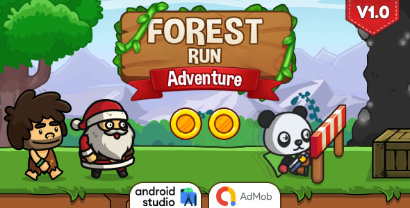 Forest Run Adventure – Runner Game Android Studio Project with AdMob Ads + Ready to Publish