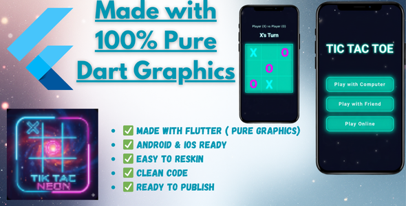 Tic Tac Toe Neon – Flutter Game Template
