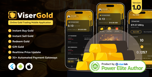 ViserGold – Online Gold Trading Flutter App