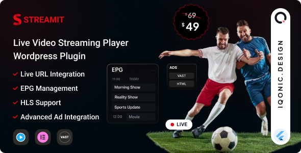 Streamit – Live Video Streaming Player WordPress Plugin 2.0.2