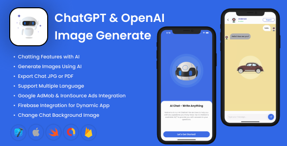 AI Chat & Image Generator – ChatGPT iOS App – OpenAI API & Ads Monetization