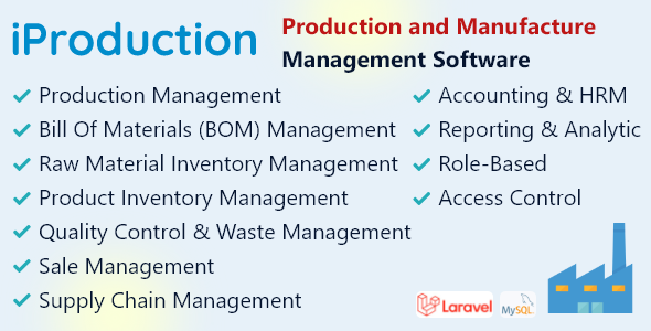 iProduction – Production and Manufacture Management Software 1.3