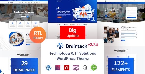 Braintech – Technology & IT Solutions WordPress Theme 2.7.5
