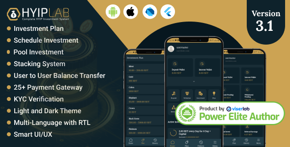 HYIPLab – Cross Platform Mobile Application 3.1