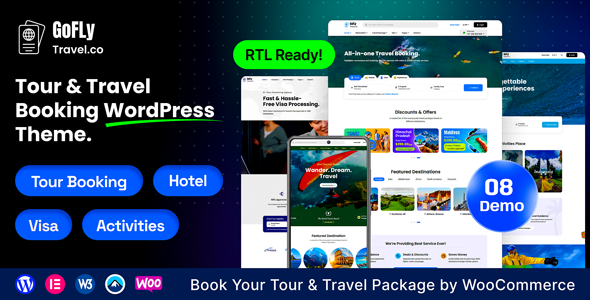 Gofly – Tour Booking and Travel Agency WordPress Theme 1.5.5