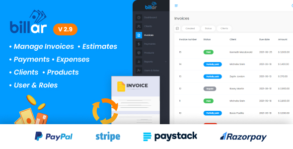 Billar – Invoice Management System 2.9