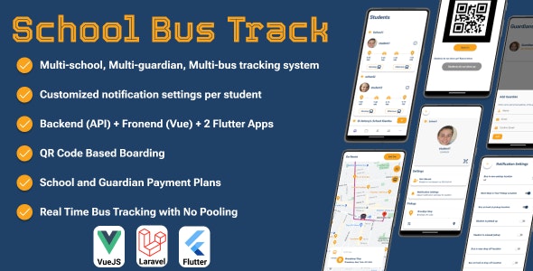 SchoolBusTrack-Multi School System for School Bus Tracking-Two Flutter Apps + Backend + Admin panel 2.3