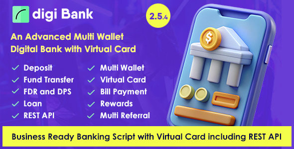 Digibank – Advanced Multi Wallet Digital Banking System with Virtual Card and Rewards 2.5.4