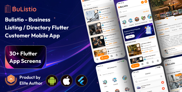 Bulistio – Multivendor Business Listings / Directory Mobile App for Customers (Flutter)