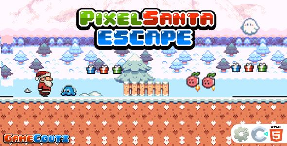 Pixel Santa Escape – Construct Game