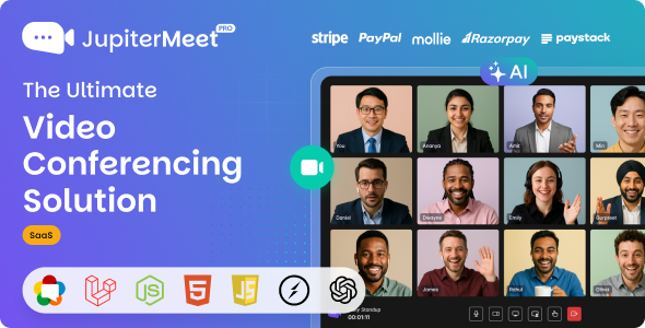 JupiterMeet Pro – White Label Video Conference with AI & SaaS 2.1.4