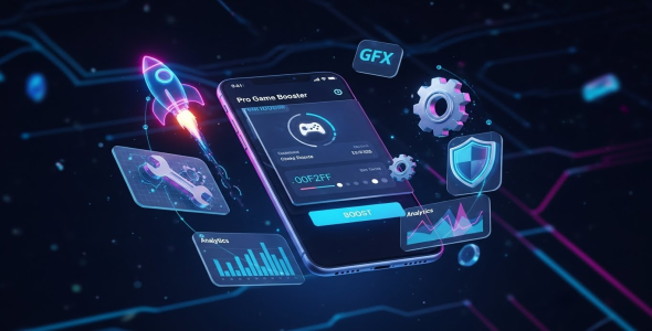 Pro Game Booster – Ultimate Performance & GFX Tool with Cyberpunk Theme