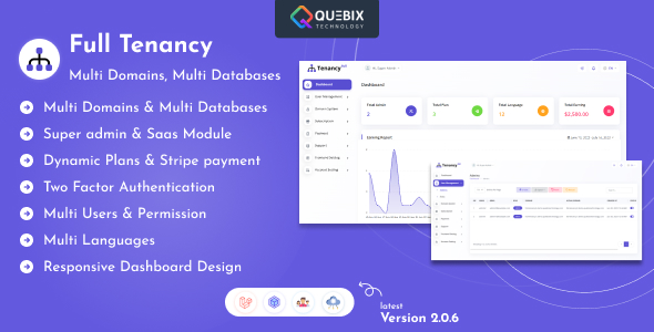 Full Tenancy – Domains, Database, Users, Role, Permissions & Settings 2.0.5