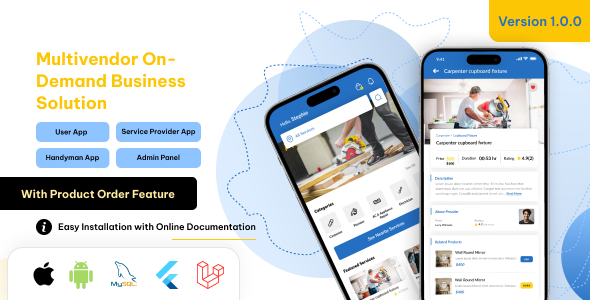HandyHue – Multi Provider On Demand App | Service Booking App | Home Service App | Product booking
