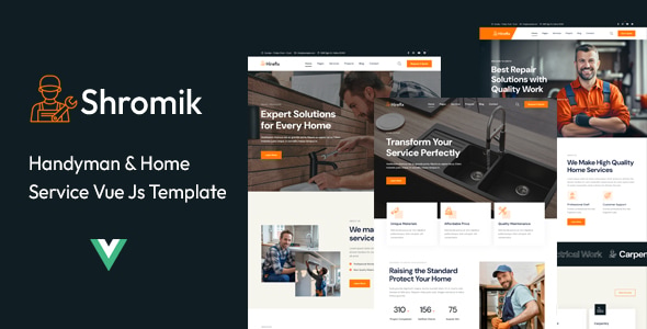 Shromik | Handyman & Home Repair Service Vue Js Template