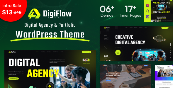 DigiFlow – Digital Agency WordPress Theme 1.8