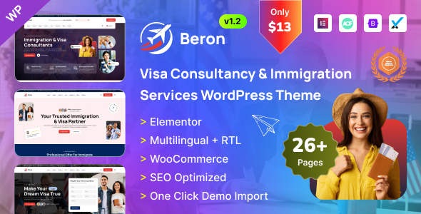 Beron – Visa Consultancy & Immigration Services WordPress Theme 1.5