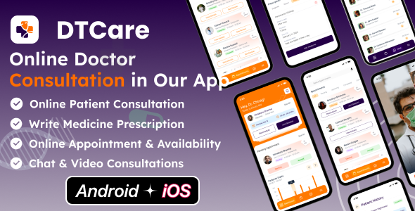 DTCare – Doctor App | Patient Appointment Booking App in Flutter with Admin Panel | Android – iOS 1.3