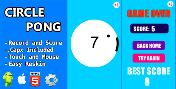 Circle Pong – Desktop and Mobile .capx