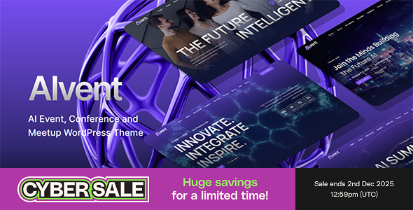 Aivent – AI Event, Conference and Meetup WordPress Theme