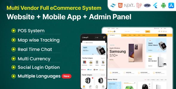 Shopo eCommerce – Multivendor eCommerce Flutter App with Admin Panel, Website & PWA 7.0