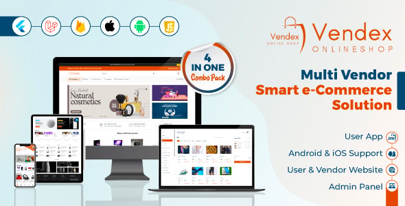 Vendex-Complete Multi-Vendor eCommerce CMS – Mobile App, Website, Seller and Admin Panel