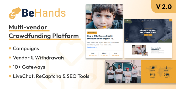 BeHands – Global Multivendor Crowdfunding Platform 2.0