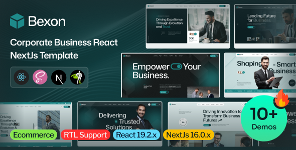 Bexon – Corporate Business React NextJs Template