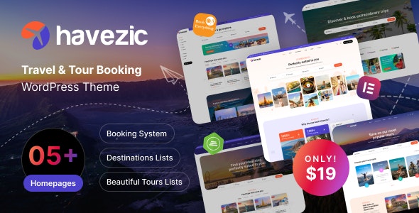Havezic – Travel & Tour Booking WordPress Theme 1.1.4