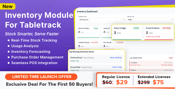 Inventory Module for Tabletrack 1.0.70