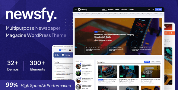Newsfy | Modern News & Magazine WordPress Theme 1.3